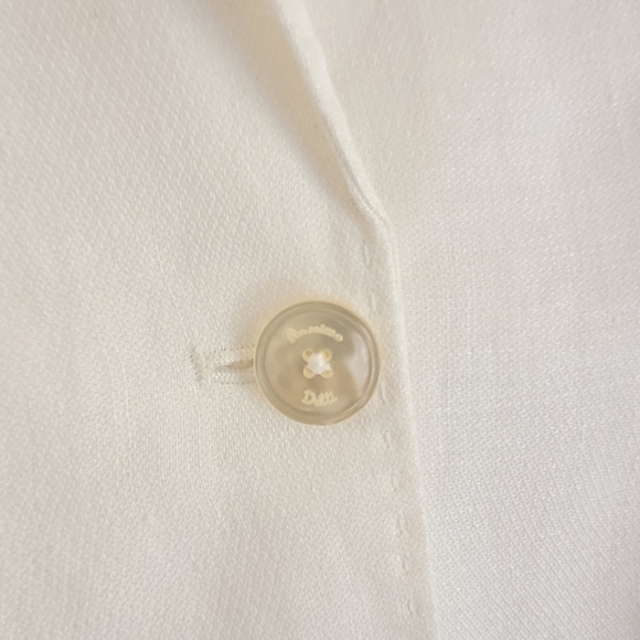 MASSIMO DUTTI 100% linen one button blazer in white Sz4 - Picture 5 of 9